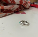 Vintage silver ring with turquoise stone used, size 6