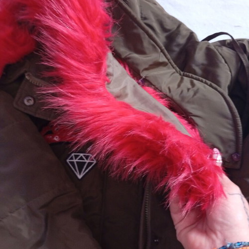 Parka long medium used with colorful fur hood