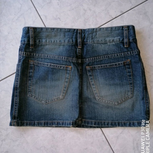 Trf women's mini jean skirt like new, blue, size S
