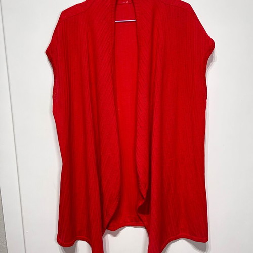 Women's Sleeveless Cardigan Watermelon like new, red, one size