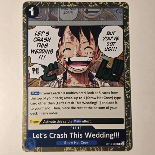 Let's Crash This Wedding!!! One Piece Card Game OP11-060 like new
