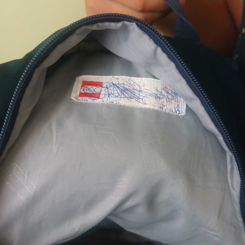 School bag used with visible defects