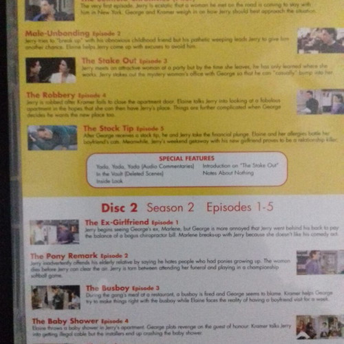 Seinfeld Season 1 and 2 used, 4 DVD set