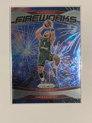Panini Prizm Euroleague Basketball Card Carsen Edwards Fireworks 2024-25 new