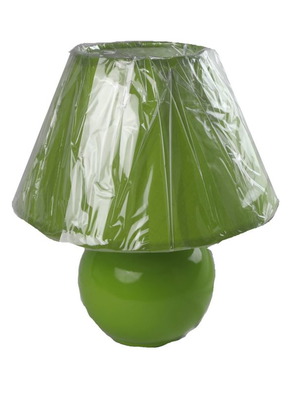Table lamp new with ceramic base and fabric shade