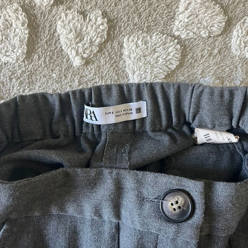 Zara grey trousers like new, elastic waist back, size S