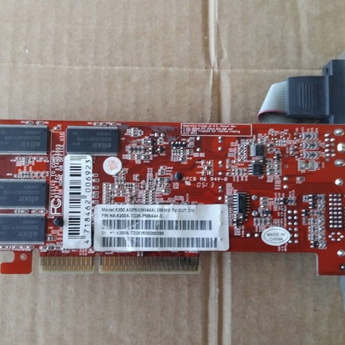 NVidia GeForce Gainward 6200 256MB DDR 64bit AGP graphics card used