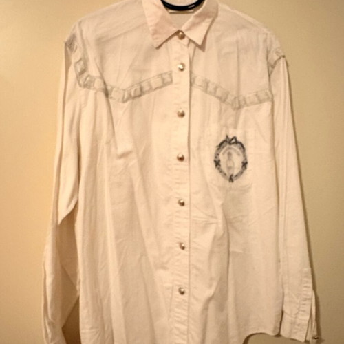 Rocco Barocco women's shirt white like new, size L