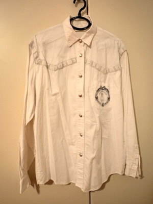 Rocco Barocco women's shirt white like new, size L
