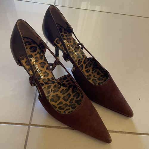 Kalogirou leather heels size 39, like new, brown