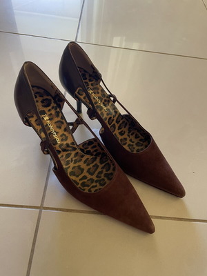 Kalogirou leather heels size 39, like new, brown