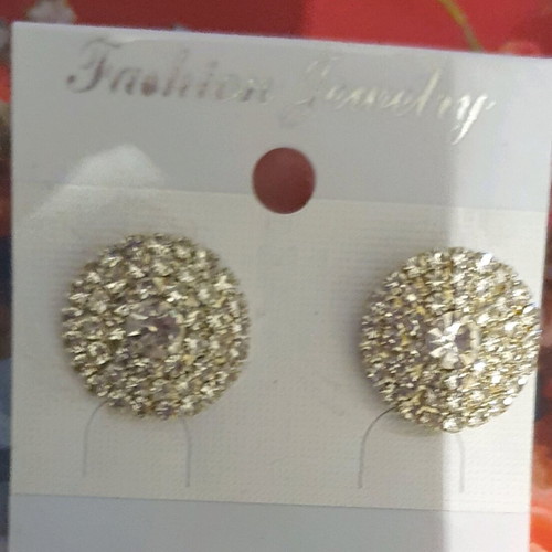 Steel earrings new, silver color