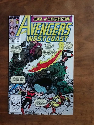 Avengers West Coast #54 used Marvel comic 1990