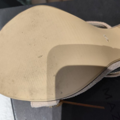 Glamazons leather sandals, beige, size 38