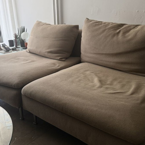 IKEA SÖDERHAMN modular sofa used, 1 corner section, 1 single seat, 1 stool