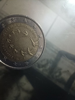 Slovenia 2 euro 2017 adoption of euro coin used