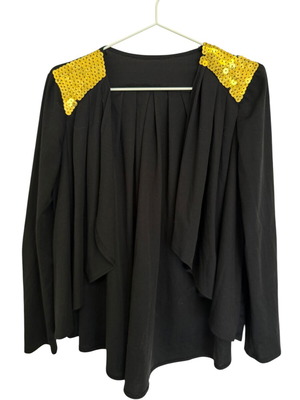 80's cardigan like new, black with gold details