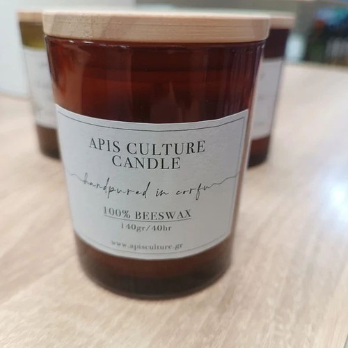 Handmade Beeswax Candle 140g new, natural aroma