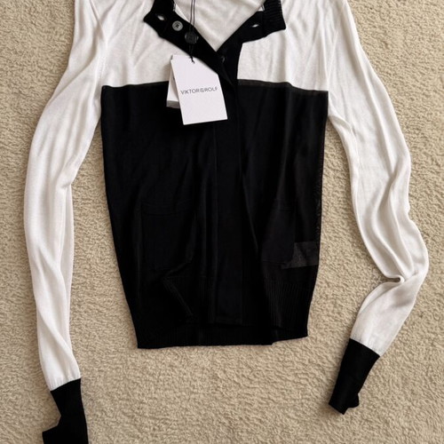 Viktor& Rolf cardigan new, size S, viscose, black and white