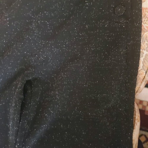 H&M elastic pants black with silver thread like new, size 13-14