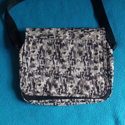 Polo Crossbody Bag New Camo Zebra Print Black Gray
