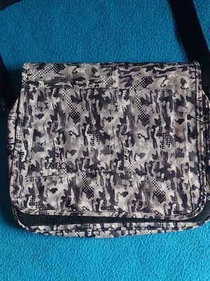 Polo Crossbody Bag New Camo Zebra Print Black Gray