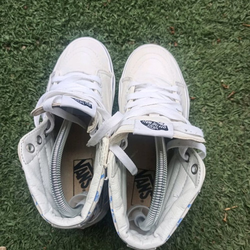 Vans Old School High boots size 38 like new, white