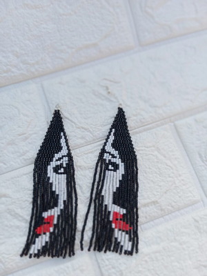 Handmade earrings new with face design