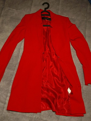 Zara red redingote size XS like new