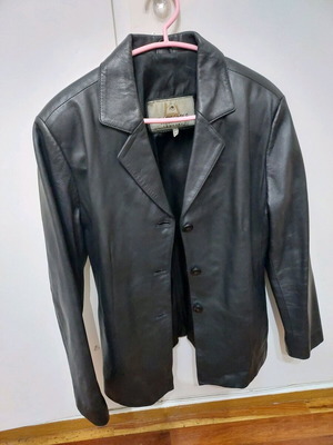 Leather jacket like new, black, size XL
