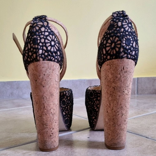 Exe sandal used no37 with cork and black lace
