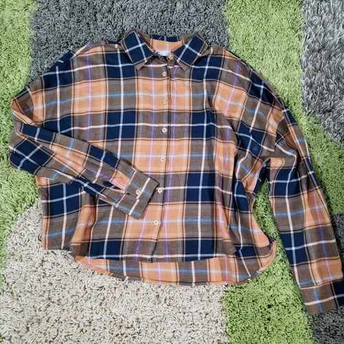 Asos Design women oversized shirt brown orange, new