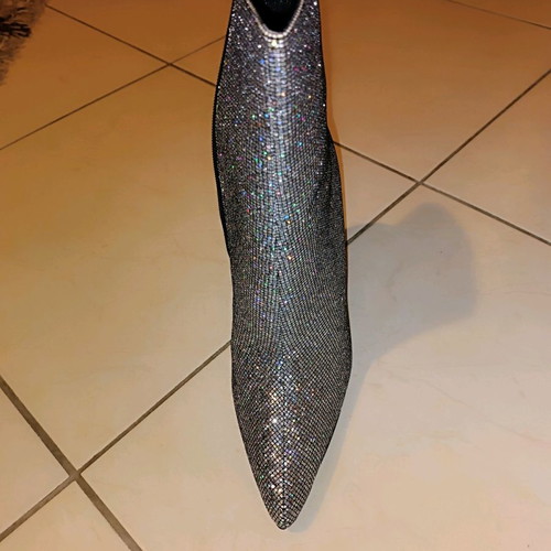 Public Desire ankle boots silver new, size 39