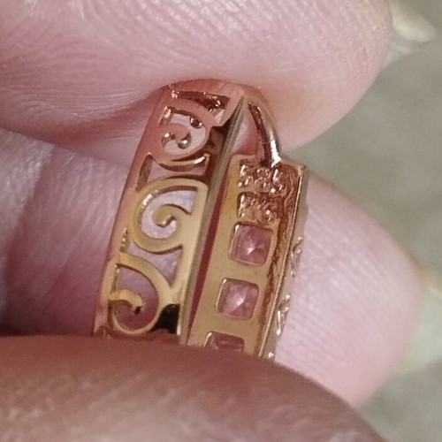 Elegance 585 RG rose gold plated earrings