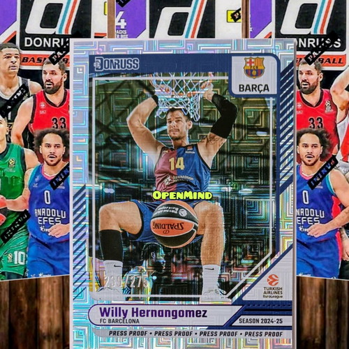 Willy Hernangomez Press Proof Card Barcelona Donruss Euroleague 2024-25 new