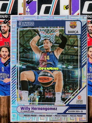 Willy Hernangomez Press Proof Card Barcelona Donruss Euroleague 2024-25 new