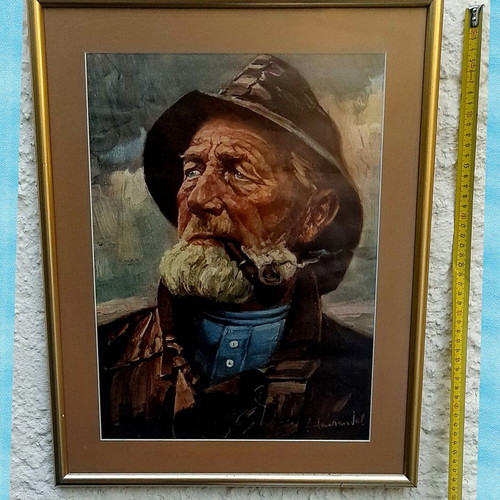 Vintage κάδρο The Old Sea Bear του Harry Haerendel