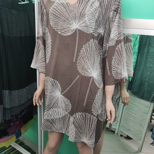 Rima Beachwear blouson dress with 3/4 sleeves, one size