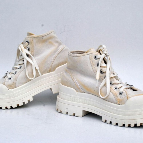 Windsor Smith white canvas platform shoes size 38 used