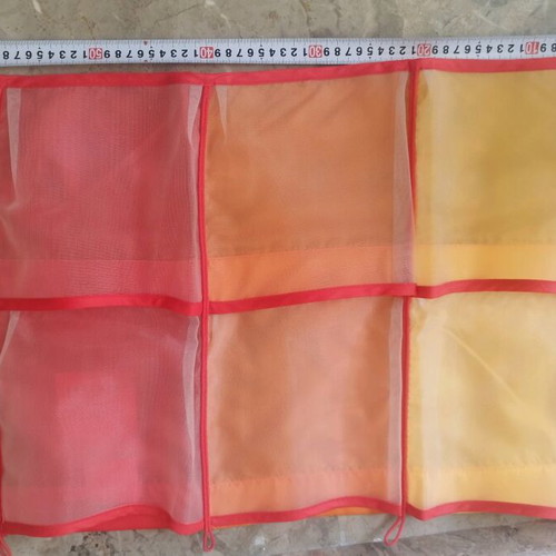 Hanging wall pockets new, set of 6 with 4 hooks