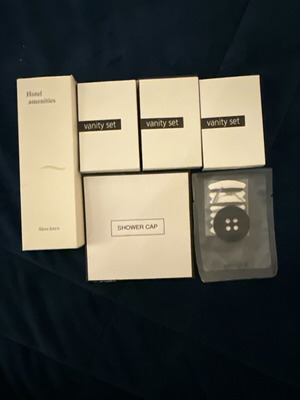 Beauty and care set with shower cap and more new