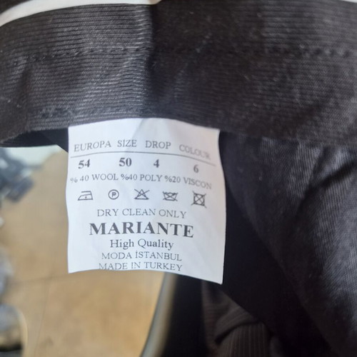 Mariante suit like new, gray, size XL
