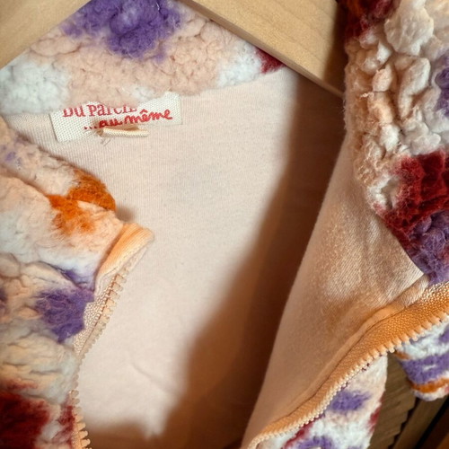Fluffy jacket used for girl 18 months with cotton lining