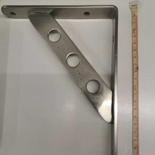 Inox shelf brackets set 17cm x 20cm like new heavy duty