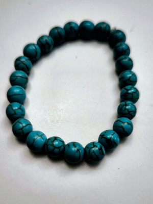 Turquoise bracelet with haolite stone, new