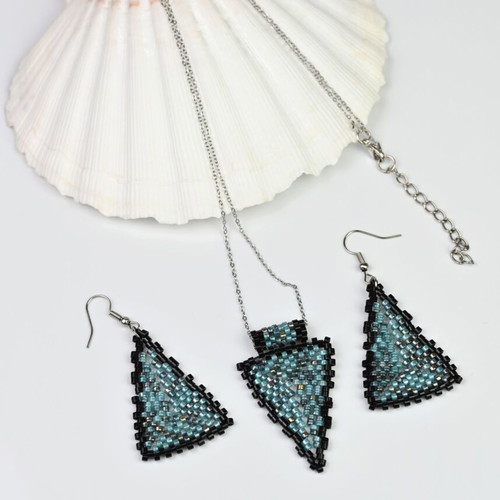 Starry Night set custom made, necklace and earrings
