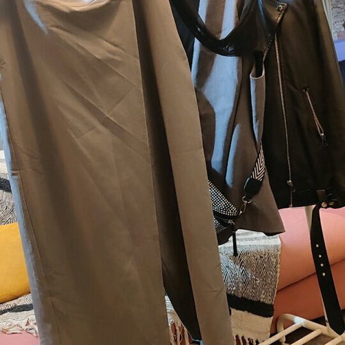 XXLOVE Plus Size Pants New Gray With Zipper