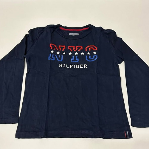 Tommy Hilfiger long-sleeve cotton shirt, dark blue, size 8 years (128 cm)