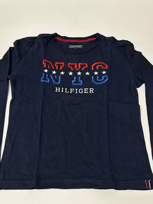 Tommy Hilfiger long-sleeve cotton shirt, dark blue, size 8 years (128 cm)
