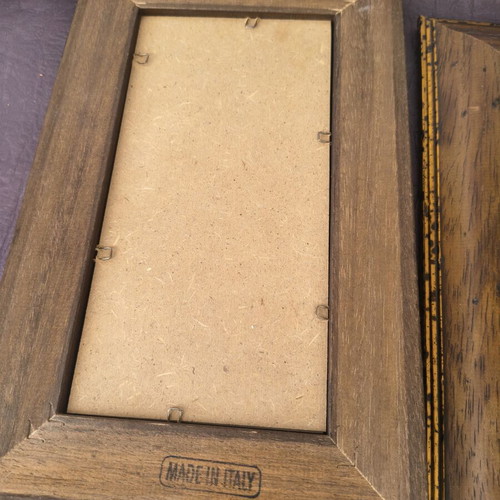 Vintage Italian wooden frames with classic bucolic scenes, pair of 2